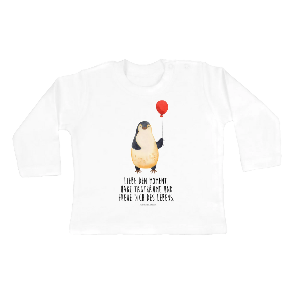 Baby long-sleeve Penguin balloon Bio, Kleidung, Langarm, Baby Shower, Pinguin, Luftballon, Glück, Motivation, Neustart, Pinguine, Geschenkidee, Liebe, Tagträume, Geschenk Freundin, Beste Freundin, Lebenslust, Neues Leben