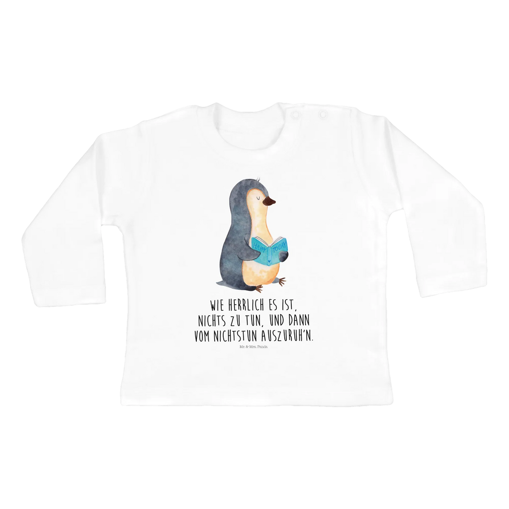 Longsleeve dla niemowląt 12-18 miesięcy pingwin książka Mädchen, Langarm, Kleidung, Bio, Baby, Jungen, Pinguin, Pinguine, Faulenzen, Buch, Urlaub, Ferien, Bücherwurm, Freizeit, Nichtstun, Lesen
