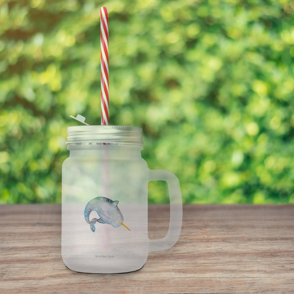Mason jar drinking glass Narwhal preserving glass, handle glass, glass, summer glass, cocktail glass, drinking glass, Mason Jar, Seafood, aquatic animals, ocean, sea, fish, shells, corals, reef, whale, narwhal, sea urchin, lobster, platypus, turtle, manatee, crocodile, orca, shrimp, gifts for seafood lovers, water world, underwater animals, underwater world, vacation, deep sea, seafood fans, gift ideas, seafood decoration, seafood posters, nursery, bachelorette, housewife, cleaning up, cleaning, Narwhal