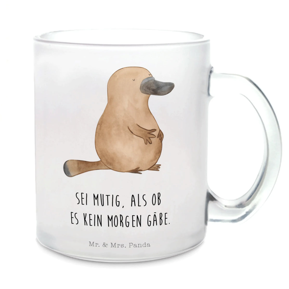 Teetasse Schnabeltier Mut Teetasse Glas, Teetasse aus Glas, Pott, getränkeglas, Kakaotasse, Teetasse, Teeglas, Tee Tasse, Haferl, getränkebecher, Häferl, glastasse, Trinkglas, Henkelbecher, Glasbecher, Henkeltasse, Glas Teebecher, Motivtasse, Meer, Urlaub, Meerestiere, Neustart, Schnabeltiere, Weltreise, Schnabeltier, Büro, Neuanfang, Mut, Lebensweisheit, Arbeit, Motivation, Raodtrip, Training, mutig