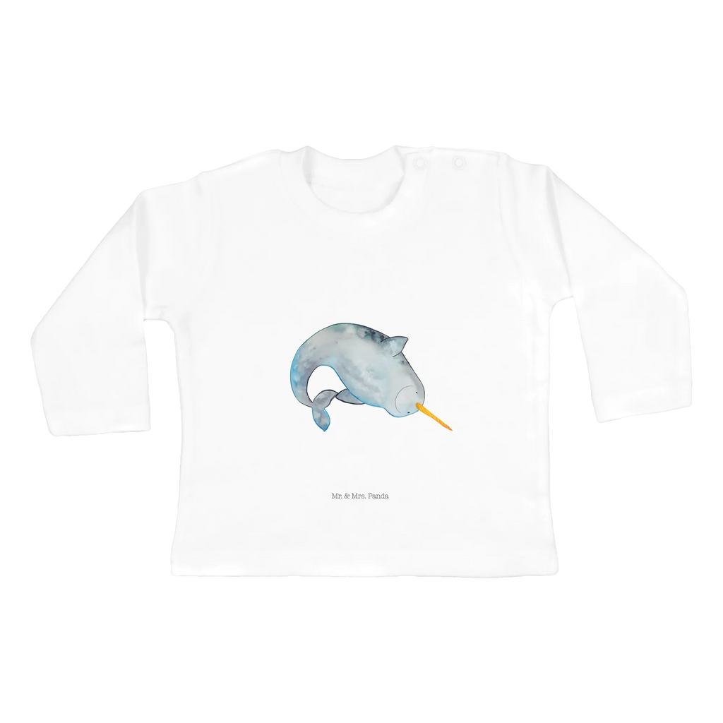 Baby long-sleeve Narwhal Bio, Kleidung, Langarm, Baby Shower, Meer, Meerestiere, Urlaub, Narwal, Aufräumen, Putzen, Junggesellin, Hausfrau, Wal, Kinderzimmer