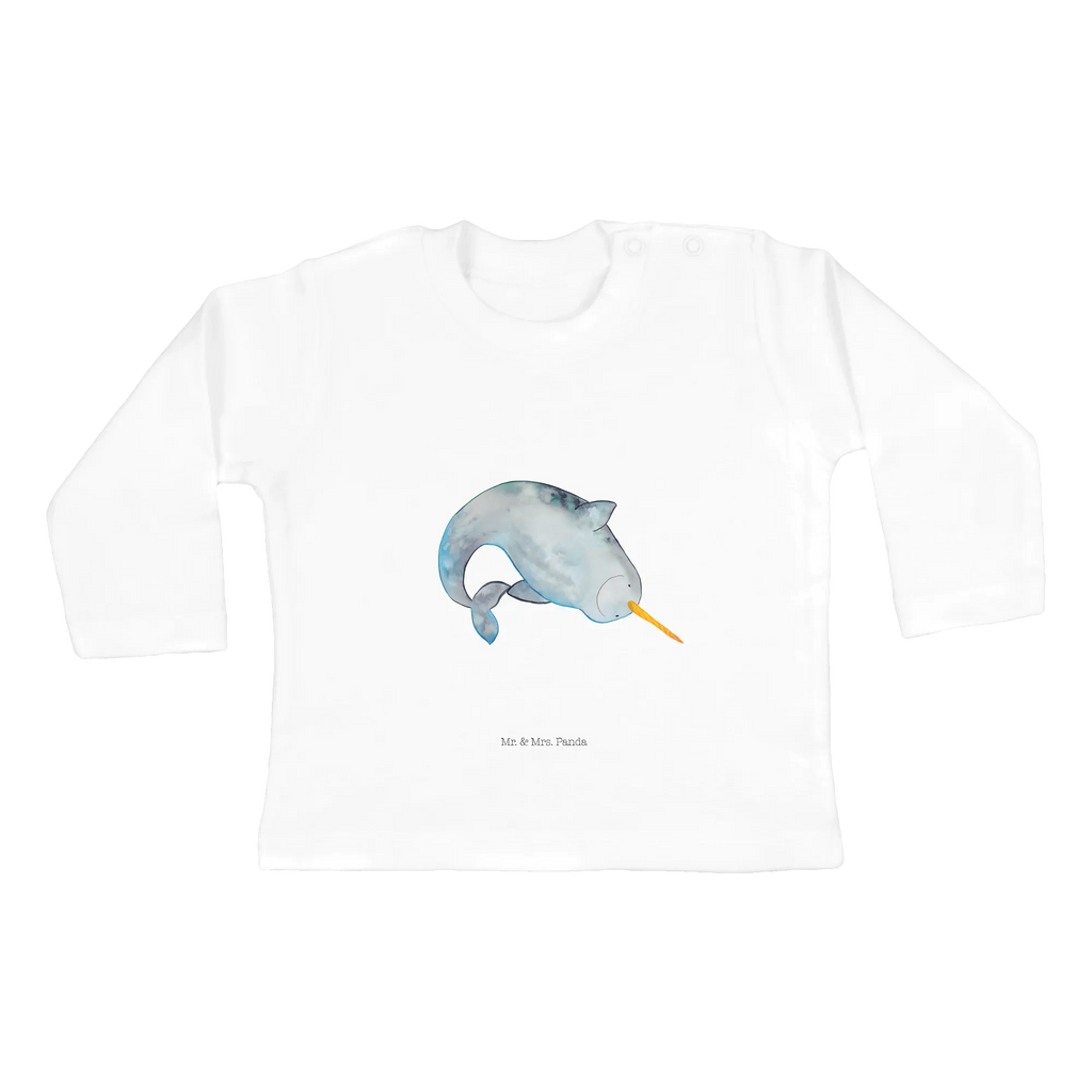 Baby long-sleeve Narwhal Bio, Kleidung, Langarm, Baby Shower, Meer, Meerestiere, Urlaub, Narwal, Aufräumen, Putzen, Junggesellin, Hausfrau, Wal, Kinderzimmer