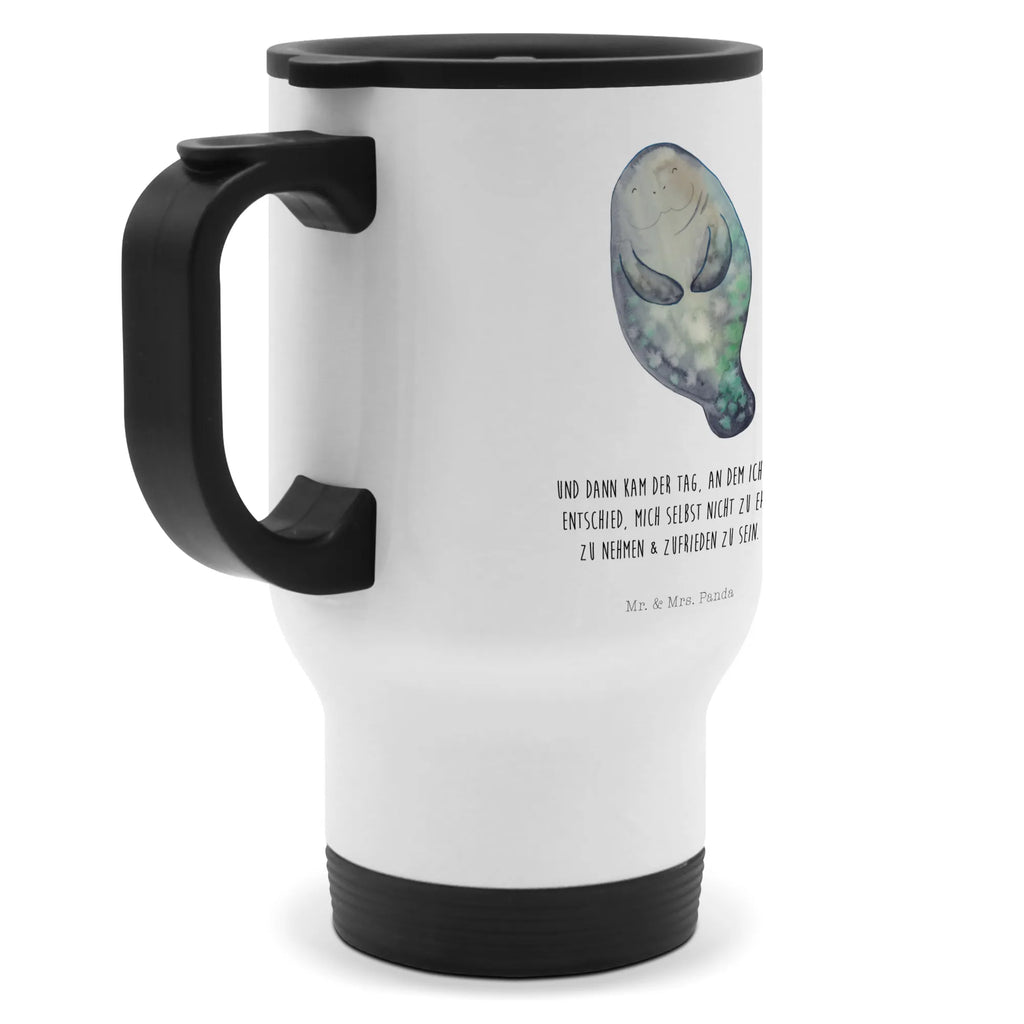 Insulated mug manatee happy travel coffee mug, travel mug, Coffee mug, Thermo cup, Thermo mug, To Go mug, Insulated mug, Seafood, aquatic animals, ocean, sea, fish, shells, corals, reef, whale, narwhal, sea urchin, lobster, platypus, turtle, manatee, crocodile, orca, shrimp, gifts for seafood lovers, water world, underwater animals, underwater world, vacation, deep sea, seafood fans, gift ideas, seafood decoration, seafood posters, Girlfriend, Manatee, Respect, Satisfaction, New start, Lovesickness, Manatees, Self-love, New beginning, Carefulness
