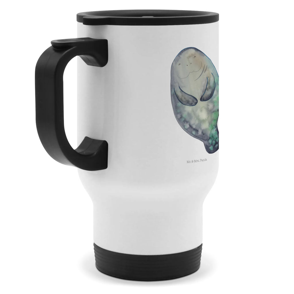 Insulated mug manatee happy travel coffee mug, travel mug, Coffee mug, Thermo cup, Thermo mug, To Go mug, Insulated mug, Seafood, aquatic animals, ocean, sea, fish, shells, corals, reef, whale, narwhal, sea urchin, lobster, platypus, turtle, manatee, crocodile, orca, shrimp, gifts for seafood lovers, water world, underwater animals, underwater world, vacation, deep sea, seafood fans, gift ideas, seafood decoration, seafood posters, Girlfriend, Manatee, Respect, Satisfaction, New start, Lovesickness, Manatees, Self-love, New beginning, Carefulness