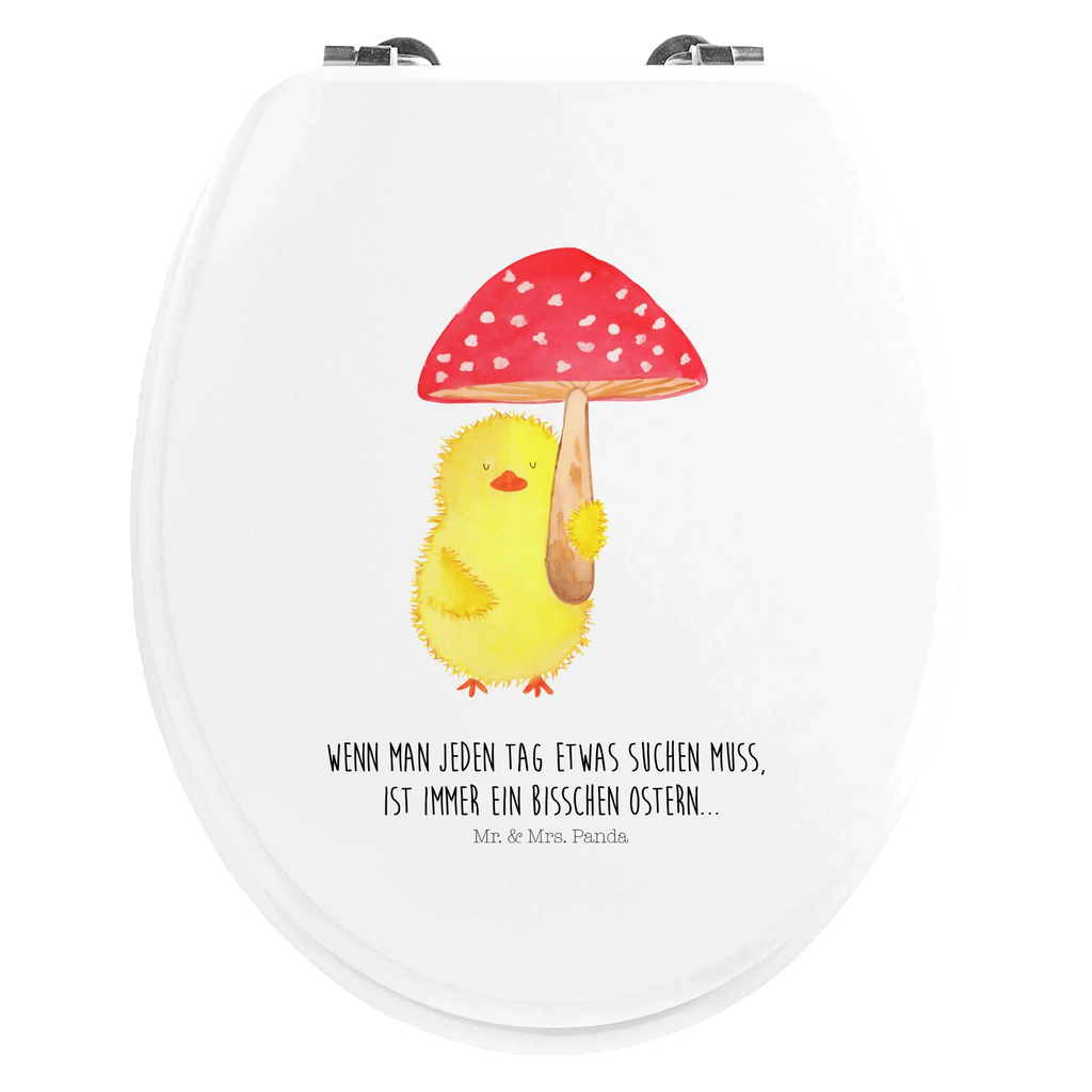 Motiv WC Sitz Küken Fliegenpilz Klobrille, WC-Sitz, Toilettendeckel, Klodeckel, Toilette, Ostern, Osterhase, Ostergeschenke, Osternest, Osterdeko, Geschenke zu Ostern, Ostern Geschenk, Ostergeschenke Kinder, Ostern Kinder, Küken, Fliegenpilz, Ostergrüße, Frohe Ostern, Glückspilz
