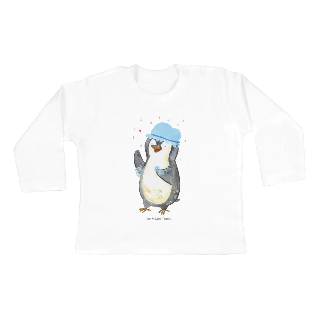 Baby Longsleeve Pinguin duscht Kleidung, Baby Shower, Bio, Langarm, Pinguin, Motivation, Duschen, Pinguine, glücklich sein, Neustart, Dusche, Neuanfang, Lebensmotto