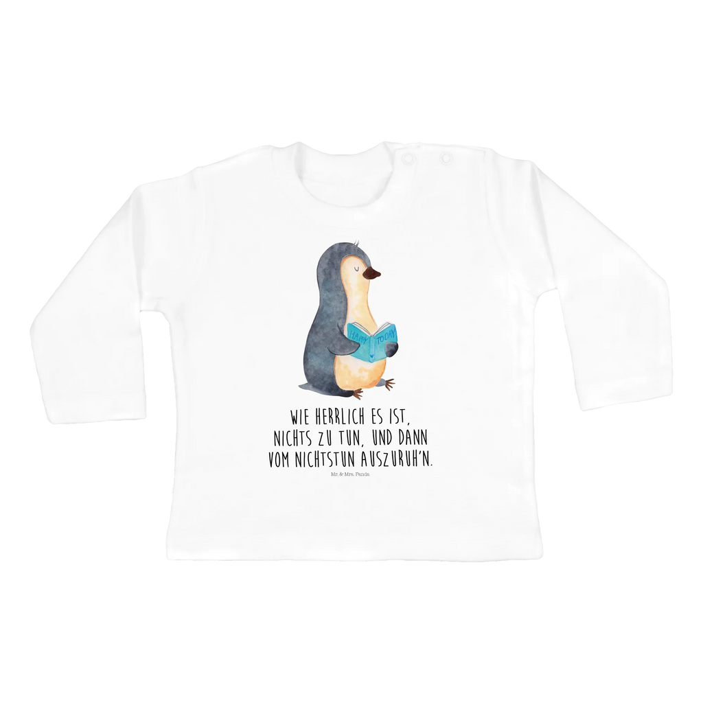 Longsleeve dla niemowląt 12-18 miesięcy pingwin książka Mädchen, Langarm, Kleidung, Bio, Baby, Jungen, Pinguin, Pinguine, Faulenzen, Buch, Urlaub, Ferien, Bücherwurm, Freizeit, Nichtstun, Lesen