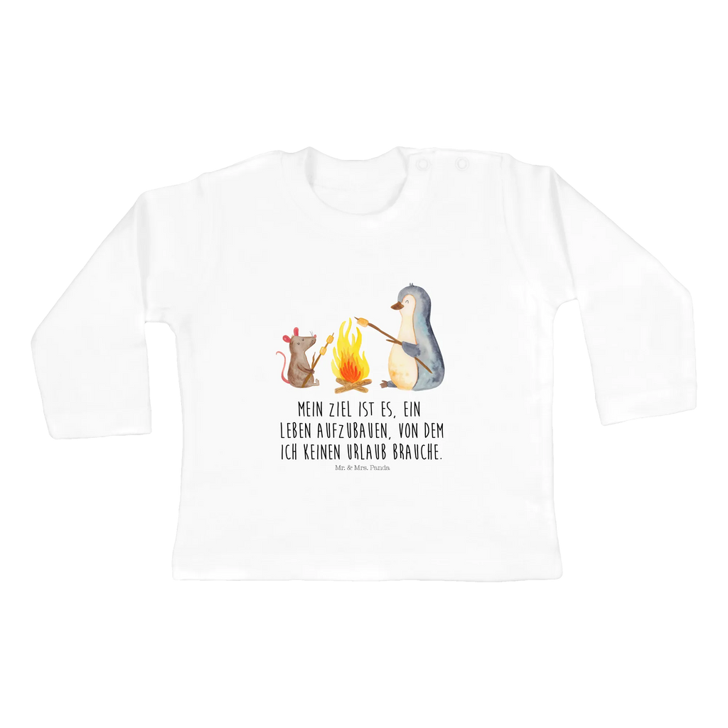 Baby long-sleeve Penguin campfire Kleidung, Langarm, Bio, Baby Shower, Pinguin, Neustart, Grillen, Büroalltag, Pinguine, Lebensmotivation, Lebensspruch, Feuer, Maus, Lagerfeuer, Marshmallows, Leben, Motivation, Job, Arbeit, Liebe, Büro