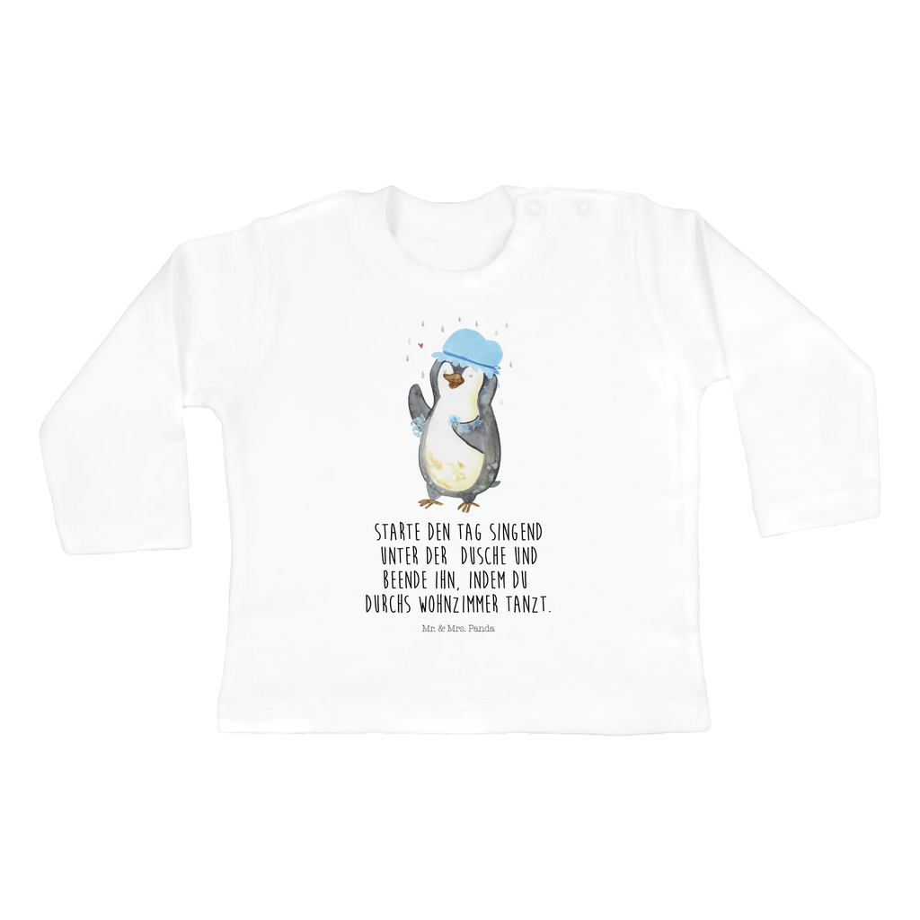 Baby Longsleeve Pinguin duscht Kleidung, Baby Shower, Bio, Langarm, Pinguin, Motivation, Duschen, Pinguine, glücklich sein, Neustart, Dusche, Neuanfang, Lebensmotto