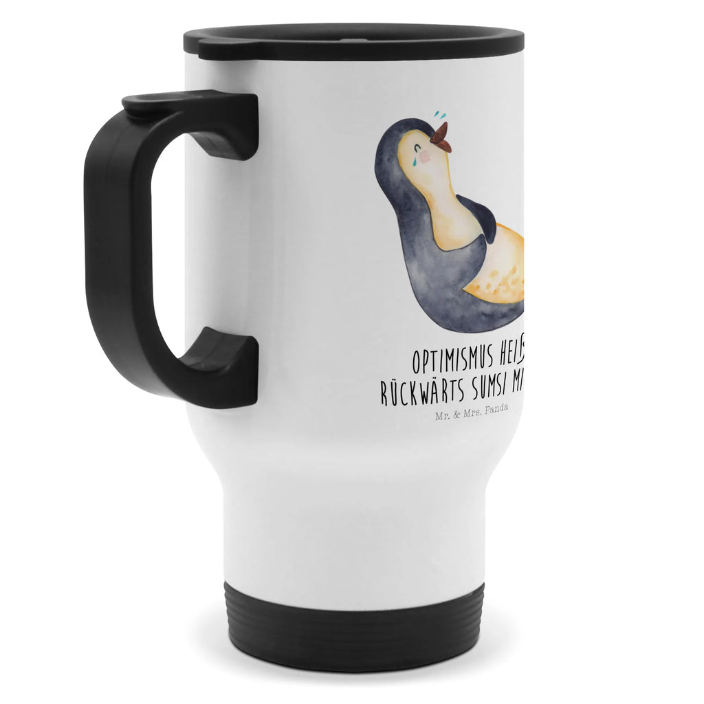 Insulated mug Penguin Laugh Insulated mug, To Go mug, Thermo mug, travel coffee mug, Thermo cup, travel mug, Coffee mug, Penguin, North Pole, Winter, Penguins, Pinguin, lustiger Spruch, Pinguine, Optimismus, Fröhlich