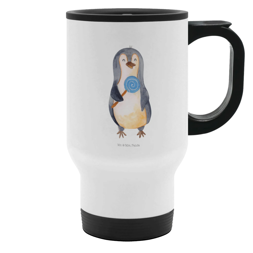 Insulated mug Penguin lollipop travel mug, travel coffee mug, To Go mug, Insulated mug, Coffee mug, Thermo mug, Thermo cup, Penguin, North Pole, Winter, Penguins, hoodlum, slogan, candy, crook, penguins, bullshit, lollipop, rebel