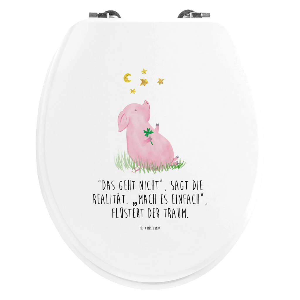 Motif toilet seat Pig Luck toilet, toilet cover, wood, toilet lid, toilet seat, small animals, cute, funny, cute animal motives, hand drawn, small world, funny sayings, good mood, happy, gifts, gift ideas, special gifts, animal lover, card, asterisks, Lucky bastard. Luck, stars, dreams, piglet, motivation, goals, lucky charm, pig