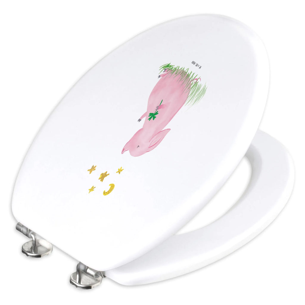 Motif toilet seat Pig Luck toilet, toilet cover, wood, toilet lid, toilet seat, small animals, cute, funny, cute animal motives, hand drawn, small world, funny sayings, good mood, happy, gifts, gift ideas, special gifts, animal lover, card, asterisks, Lucky bastard. Luck, stars, dreams, piglet, motivation, goals, lucky charm, pig
