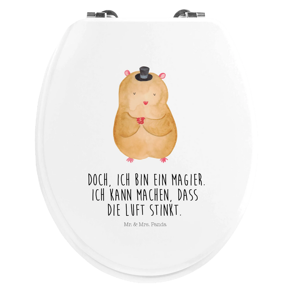 Motiv WC deska sedesowa Chomik kapelusz WC-Sitz, Toilette, Klodeckel, Klobrille, Toilettendeckel, Tiermotive, Gute Laune, lustige Sprüche, Tiere, Hamster, Zauberer, Magier, Zwerghamster, Hut, Zylinder