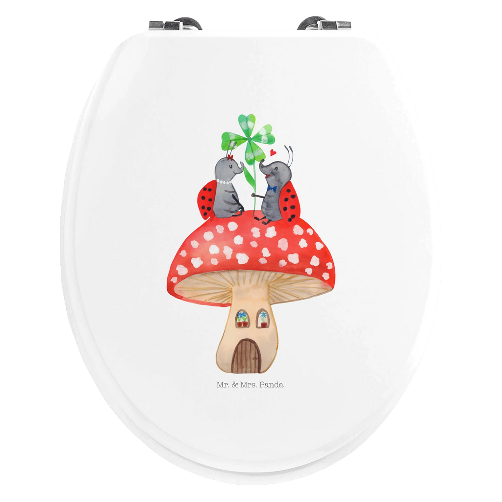 Motiv WC Sitz Marienkäfer Fliegenpilz Klobrille, Toilette, Klodeckel, WC-Sitz, Toilettendeckel, Tiermotive, Gute Laune, lustige Sprüche, Tiere, Haus, Wohnung, Fleigenpilzhaus, zuhause, Marienkäfer, Fliegenpilz
