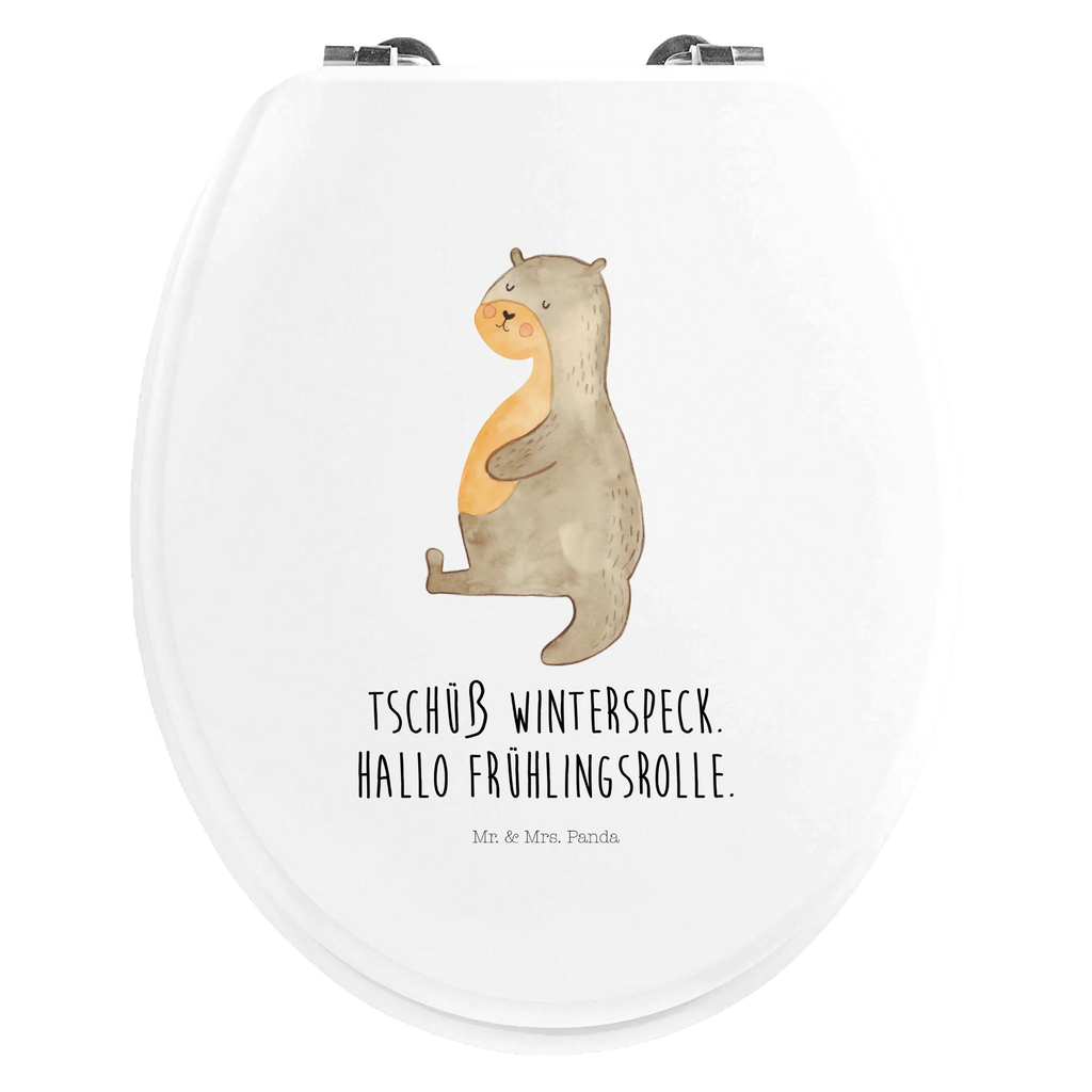 Motiv WC Sitz Otter Bauch Klodeckel, WC-Sitz, Klobrille, Toilettendeckel, Toilette, Otter, Fischotter, Seeotter, Otter Seeotter See Otter