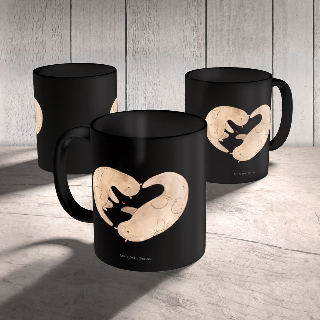 Tasse Otter Herz Tasse, Teetasse, Tasse mit Zitaten, Tasse mit Motiven, Kaffeetasse, Porzellantasse, Keramiktasse, Geschenktasse, Bürotasse, Otter, Fischotter, Seeotter, Herz, Hochzeitstag, Liebesbeweis, Verlobung, gemeinsames Leben, Liebe, Bessere Hälfte, Liebesgeschenk, Jahrestag, Love you