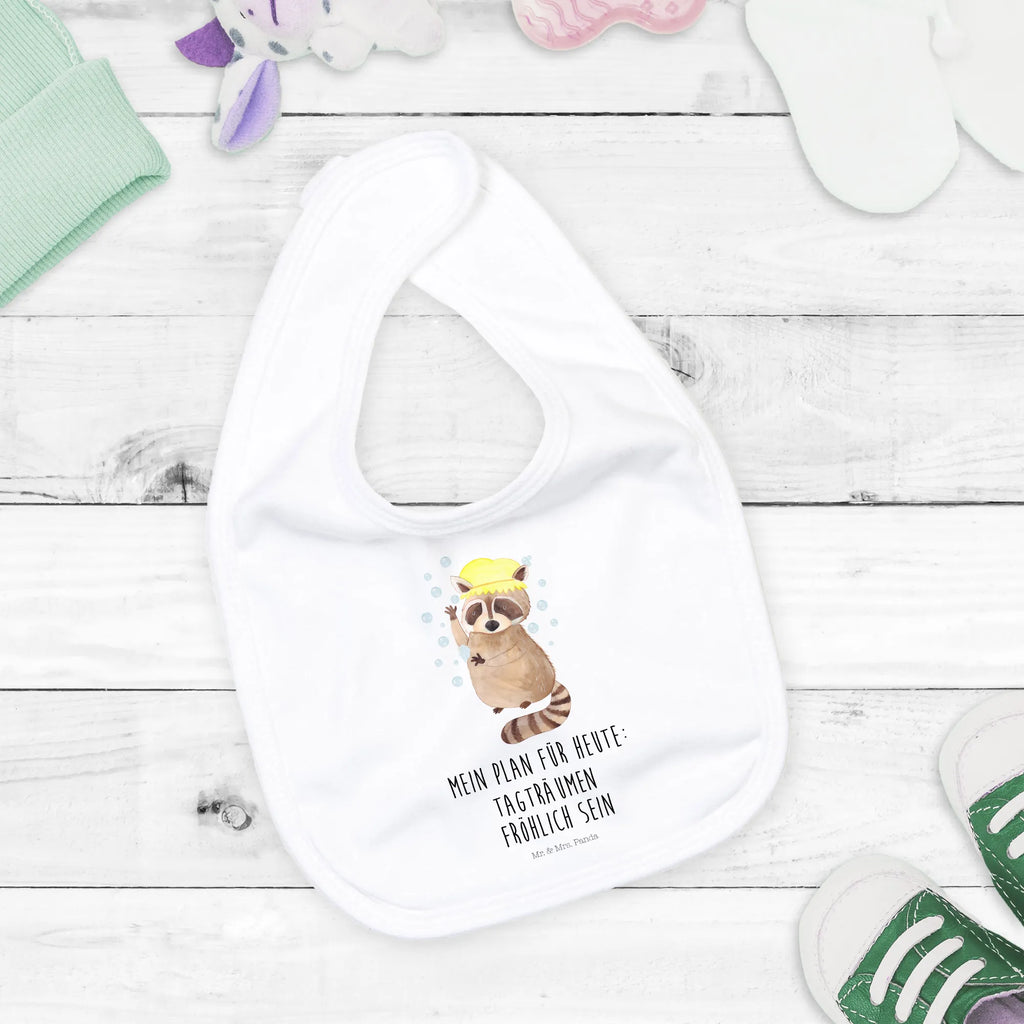 Bib Raccoon baby bib, baby party, toddler, drool bib, spit cloth, baby shower, small animals, cute, funny, cute animal motives, hand drawn, small world, funny sayings, good mood, happy, gifts, gift ideas, special gifts, animal lover, card, raccoon, soap bubbles, plan, daydreaming, wash