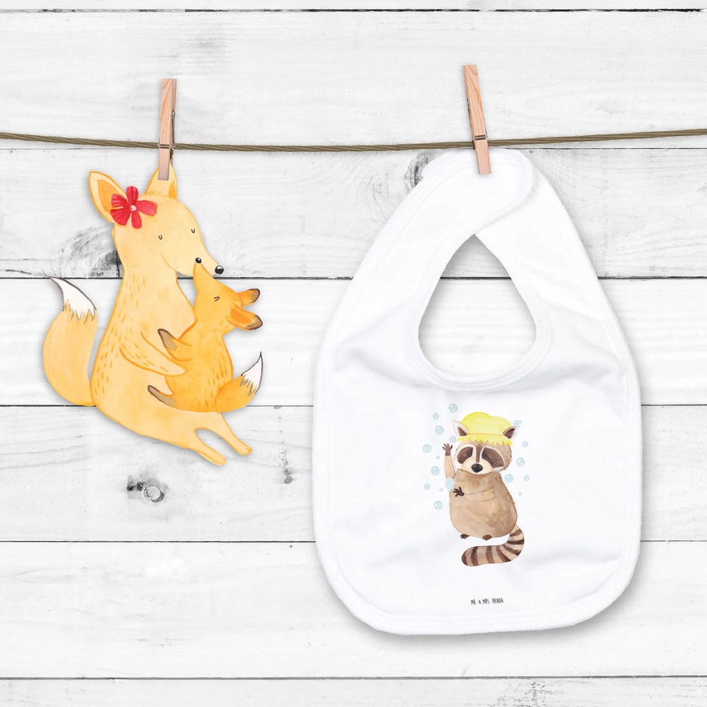 Bib Raccoon baby bib, baby party, toddler, drool bib, spit cloth, baby shower, small animals, cute, funny, cute animal motives, hand drawn, small world, funny sayings, good mood, happy, gifts, gift ideas, special gifts, animal lover, card, raccoon, soap bubbles, plan, daydreaming, wash