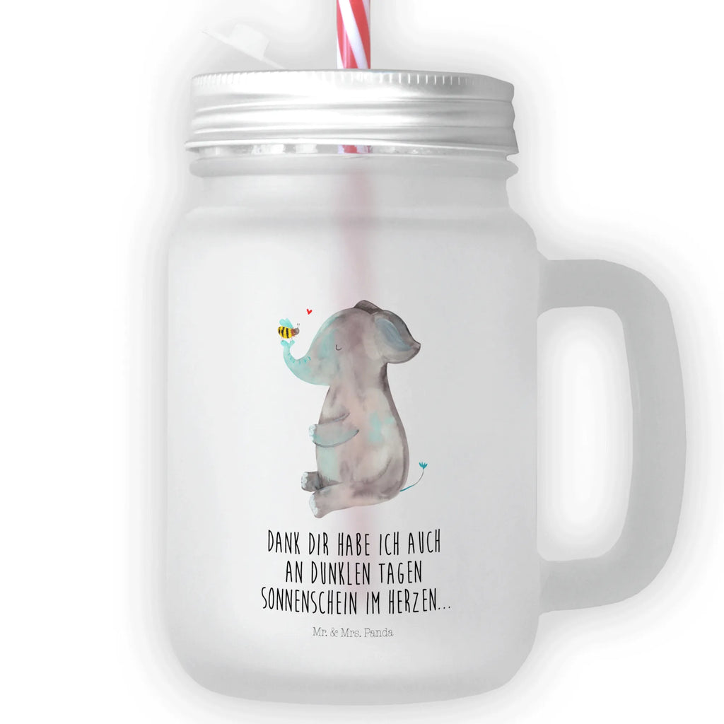 Mason jar drinking glass elephant bee Mason Jar, glass, preserving glass, cocktail glass, handle glass, drinking glass, summer glass, small animals, cute, funny, cute animal motives, hand drawn, small world, funny sayings, good mood, happy, gifts, gift ideas, special gifts, animal lover, card, wedding gift, elephant, bee, love, marriage proposal, love saying, anniversary, proof of love, love gift
