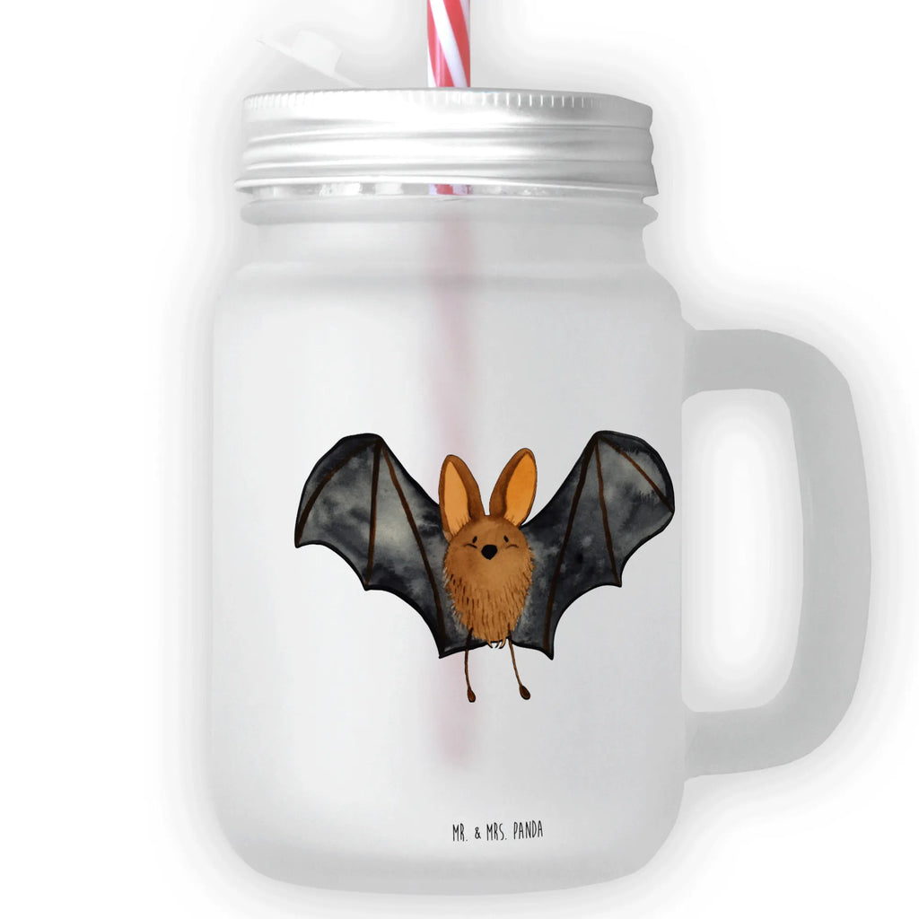Mason jar drinking glass bat wing preserving glass, Mason Jar, glass, summer glass, handle glass, drinking glass, cocktail glass, small animals, cute, funny, cute animal motives, hand drawn, small world, funny sayings, good mood, happy, gifts, gift ideas, special gifts, animal lover, card