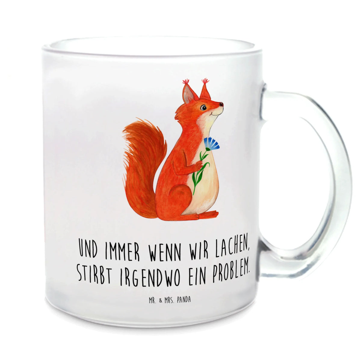 Glass tea cup Squirrel flower card, gift ideas, gifts, small animals, cute, cute animal motives, hand drawn, funny sayings, good mood, special gifts, animal lover, positive saying, laughter, Squirrel, fun, motivation sayings, happy saying, saying decoration, motivation pictures
