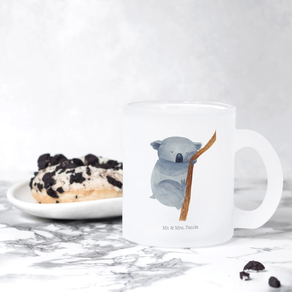 Filiżanka do herbaty Koala Glasbecher, Teetasse, Teetasse aus Glas, Teetasse Glas, tasse glas, Tasse Für Tee, Tasse, getränkeglas, Große Teetasse, Glas Teebecher, glastasse, Teeglas, Becher, Teegläser, Tee Tasse, becher glas, Trinkglas, becher für tee, Lustige Sprüche, Tiere, Tiermotive, Gute Laune, Schlafzimmer, Traum, Koalabär, Bär, Koala, Traumland, Träumen, schlafen