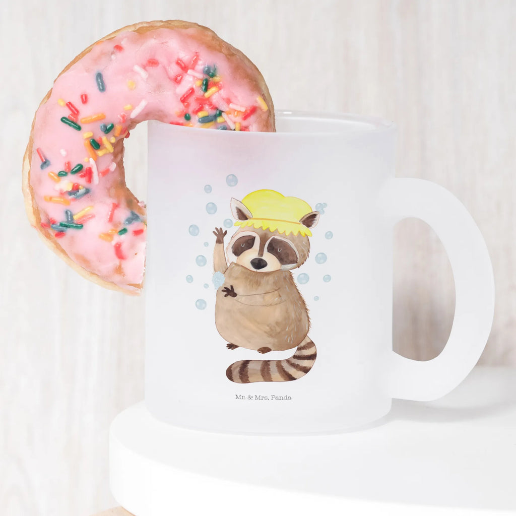 Teetasse Waschbär Teegläser, glastasse, Teetasse, Tasse Für Tee, getränkeglas, Teeglas, Tee Tasse, Teetasse aus Glas, Trinkglas, Teetasse Glas, becher glas, tasse glas, Tasse, Becher, Glasbecher, becher für tee, Große Teetasse, Glas Teebecher, Lustige Sprüche, Tiere, Tiermotive, Gute Laune, Waschbär, Seifenblasen, Fröhlich, Plan, Tagträumen, Waschen