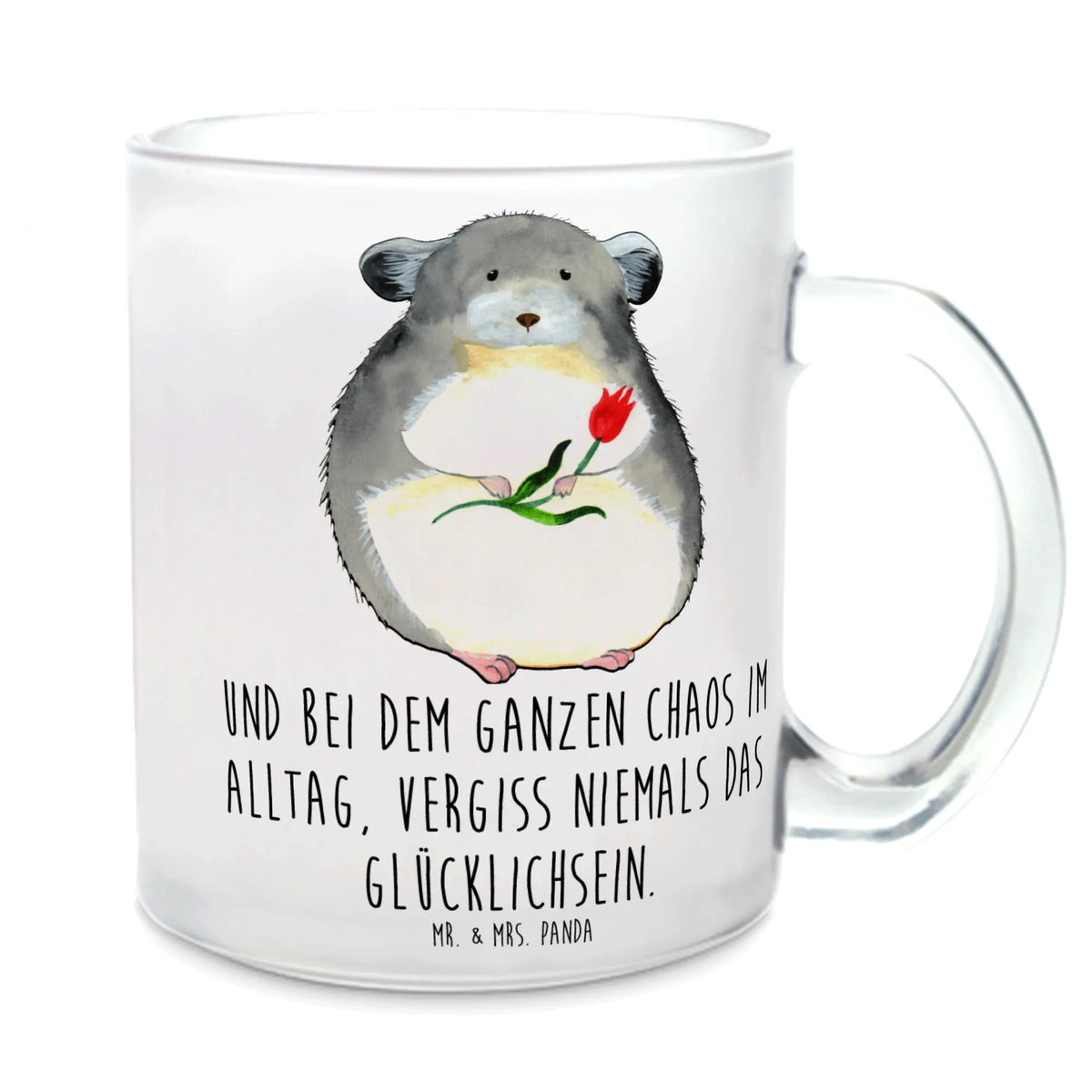 Teetasse Chinchilla Blume glastasse, Häferl, Glas Teebecher, Kakaotasse, Teetasse aus Glas, Motivtasse, Pott, getränkeglas, Trinkglas, Haferl, Teeglas, Tee Tasse, Henkelbecher, Teetasse, Teetasse Glas, getränkebecher, Glasbecher, Henkeltasse, Lustige Sprüche, Tiere, Tiermotive, Gute Laune, Kummer, Büro, Chaos, traurig sein, Chinchilla, Liebeskummer, Büroalltag, Depressionen, Glücklichsein, Chinchillas