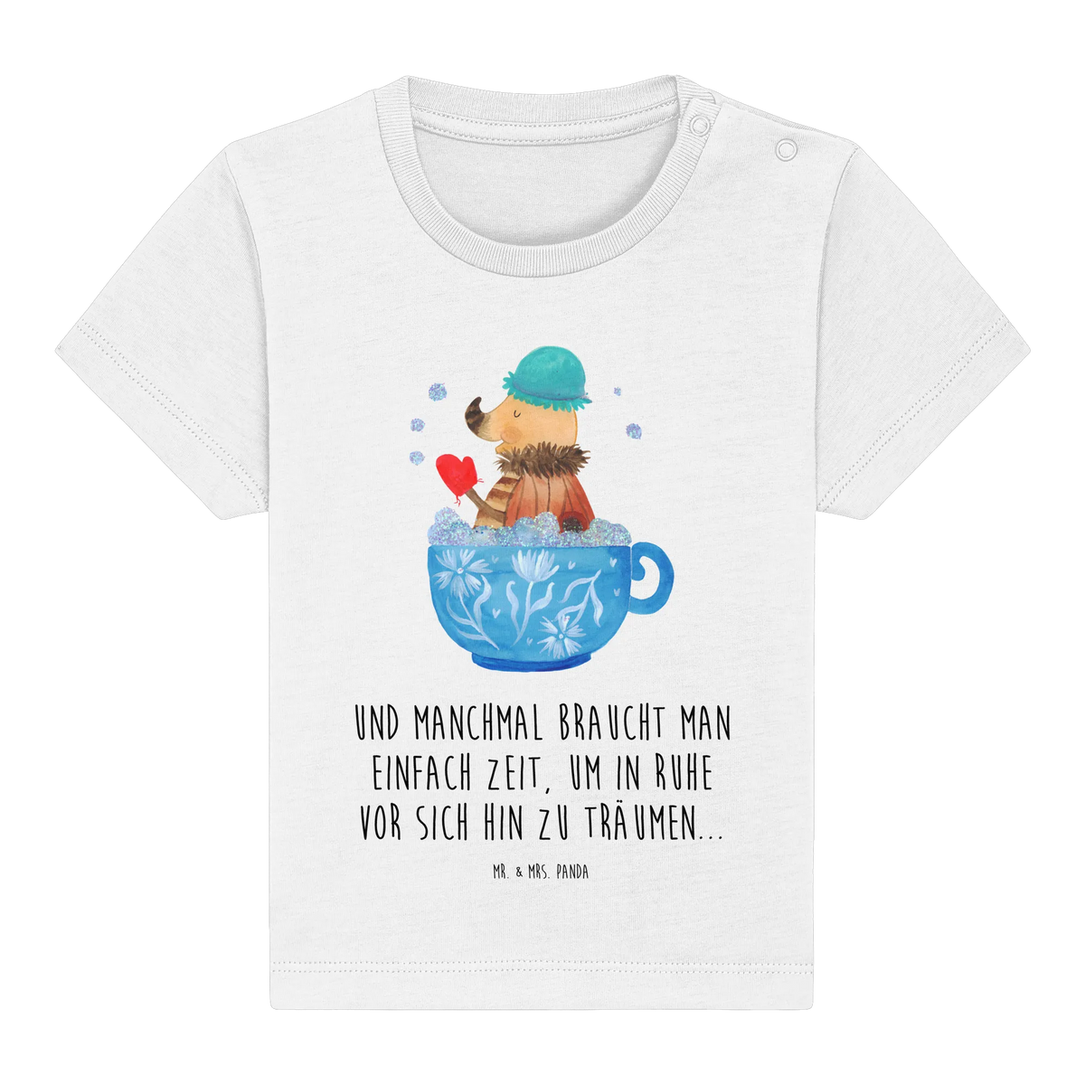 Organic Baby Shirt Moth foam bath