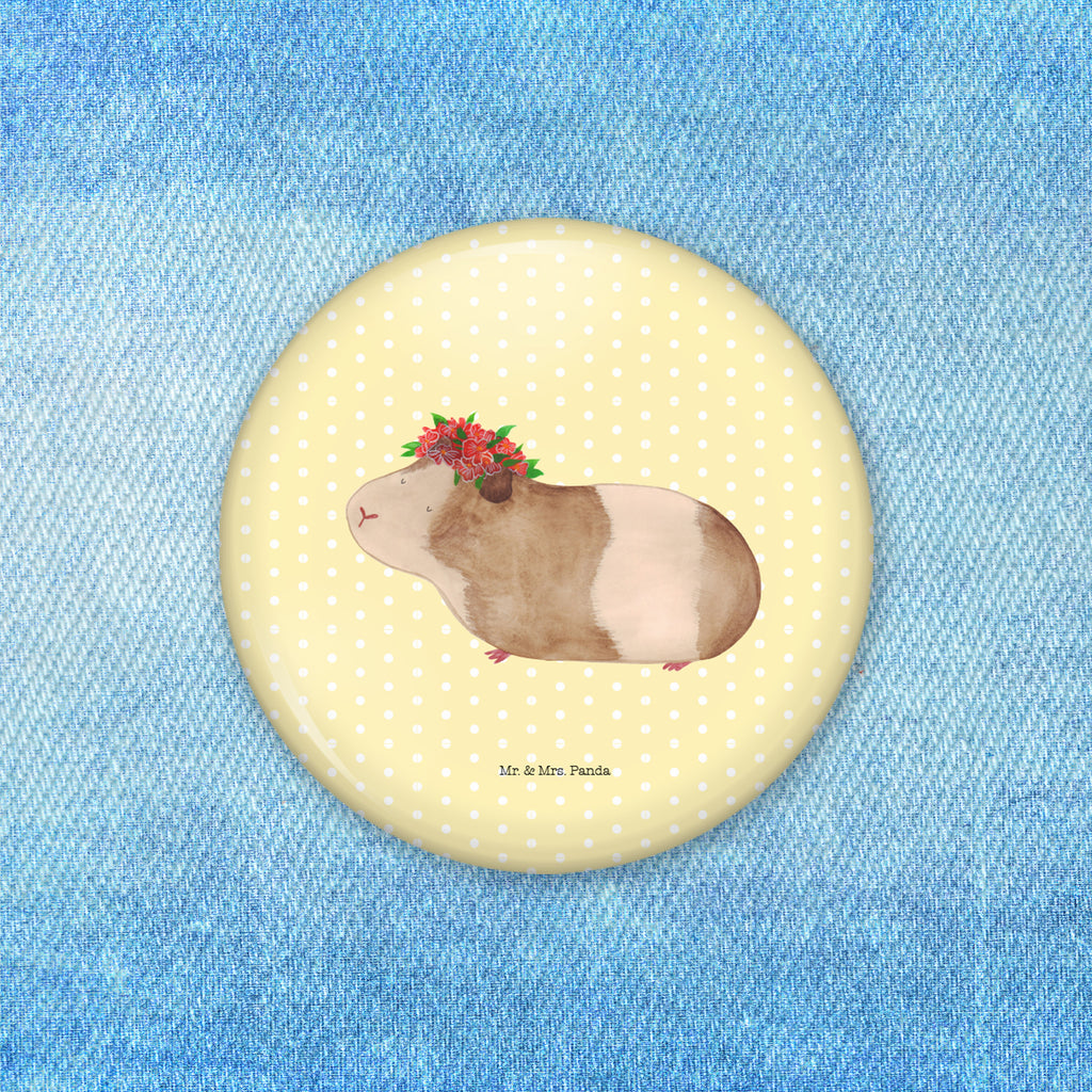 Button Meerschweinchen weise 50mm Button, Button, Pin, Anstecknadel, Tiermotive, Gute Laune, lustige Sprüche, Tiere, Meerschweinchen, Meerie, Meeries, Wunder, Blumenkind, Realität, Spruch, Weisheit, Motivation, Wunderland