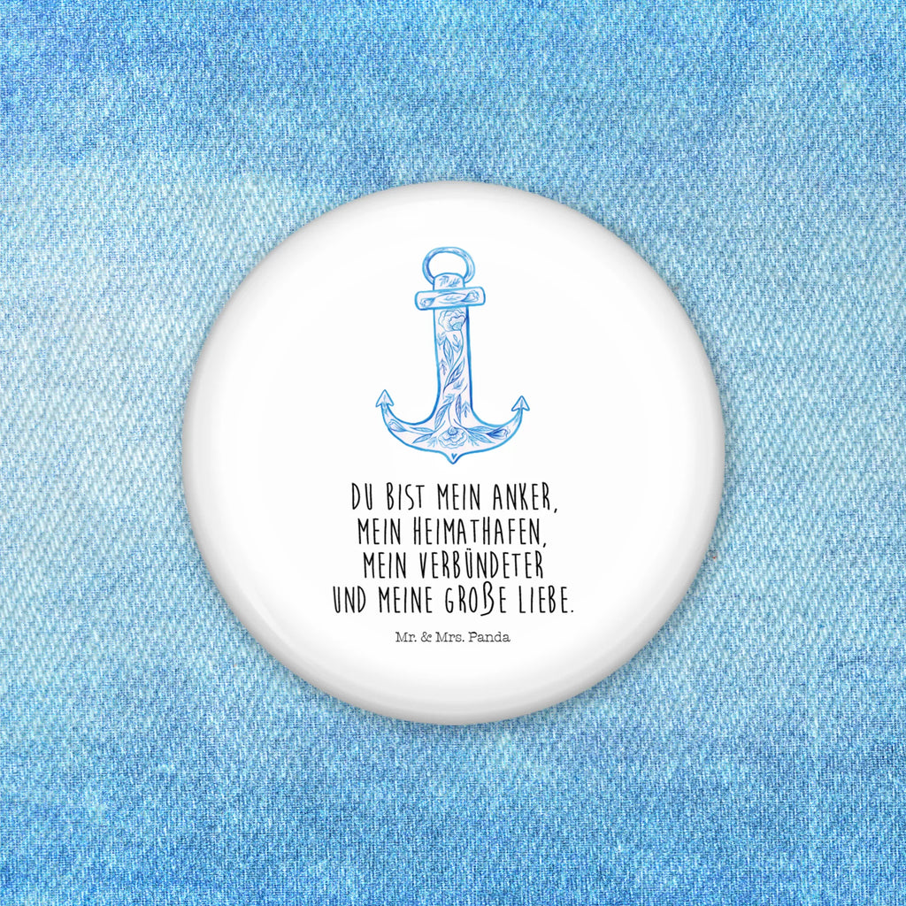 Button anchor Blue Button, Lapel Pin, 50mm Button, Pin, small animals, cute, funny, cute animal motives, hand drawn, small world, funny sayings, good mood, happy, gifts, gift ideas, special gifts, animal lover, card