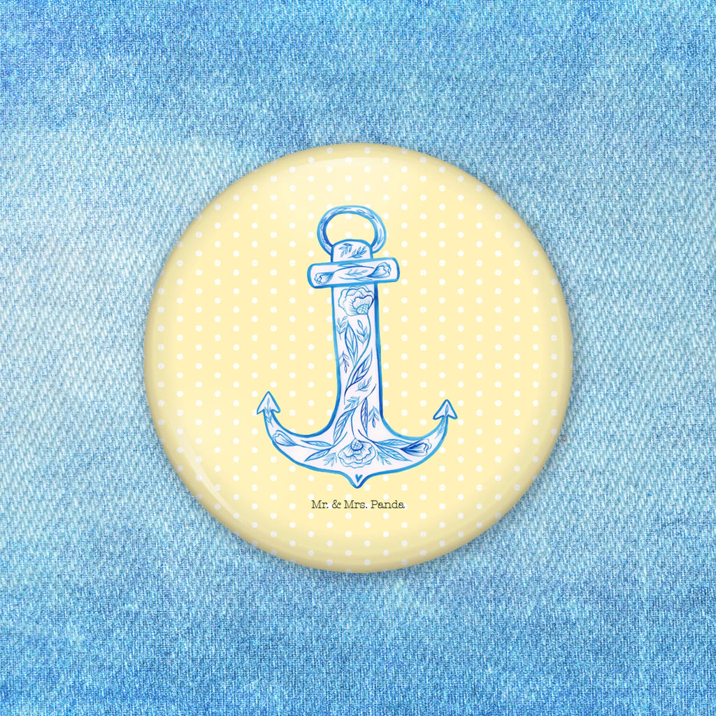 Button anchor Blue Button, Lapel Pin, 50mm Button, Pin, small animals, cute, funny, cute animal motives, hand drawn, small world, funny sayings, good mood, happy, gifts, gift ideas, special gifts, animal lover, card