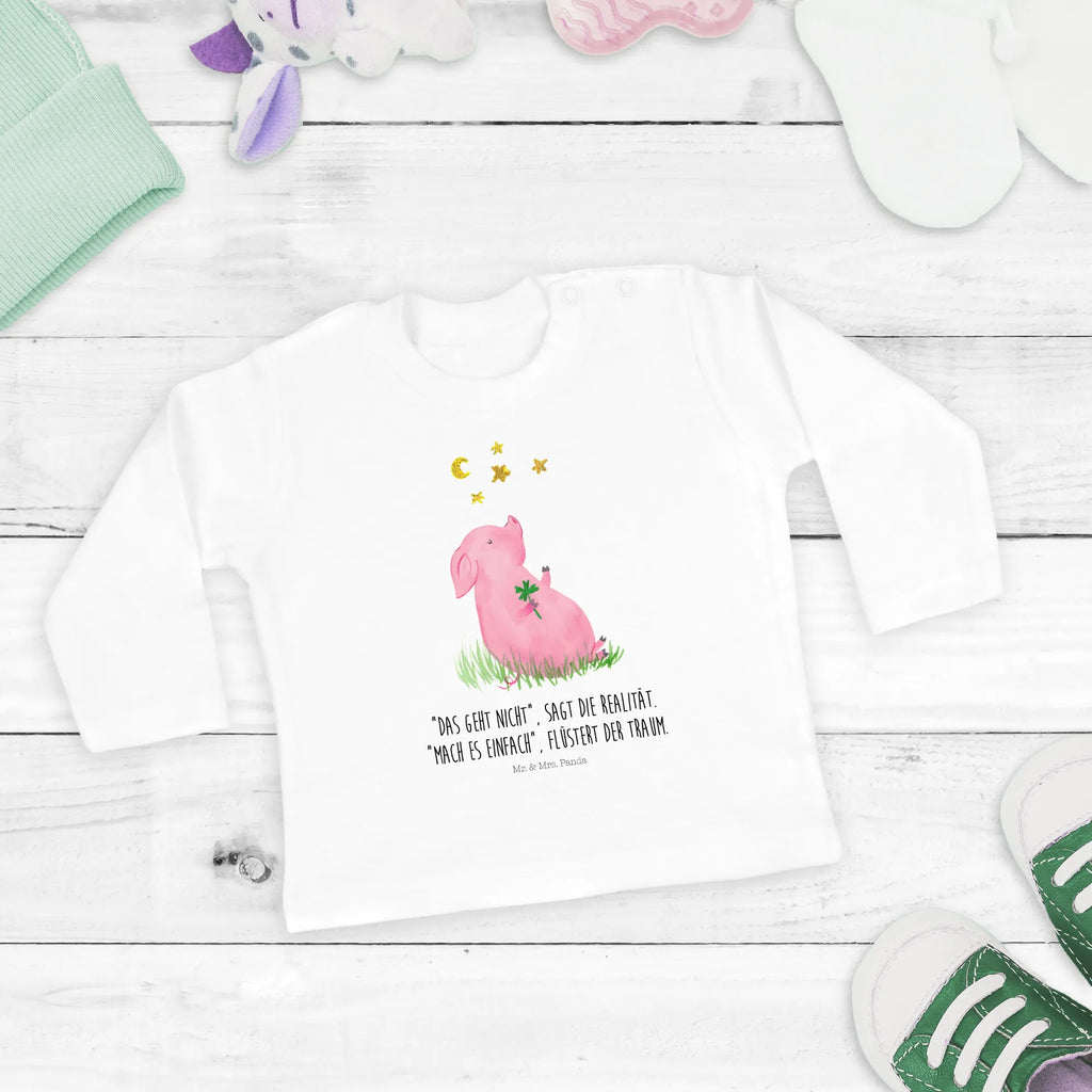 Baby long-sleeve Pig Luck Kleidung, Mädchen, Baby, Langarm, Bio, Jungen, Tiermotive, Gute Laune, lustige Sprüche, Tiere, Glücksschwein. Glück, Sernchen, Glücksbringer, Sterne, Schweinchen, Ziele, Träume, Motivation, Schwein