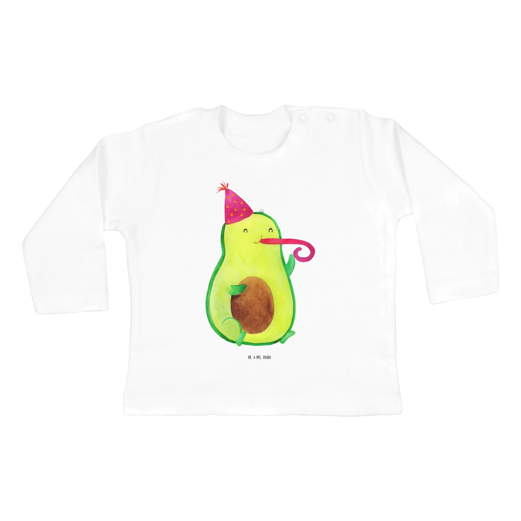 Baby Longsleeve Avocado Partyhupe Jungen, Langarm, Baby, Mädchen, Bio, Kleidung, Avocado, Veggie, Vegan, Gesund, Feier, Gute Laune, Fete, Feierlichkeit, Geburtstag, Party, Tröte