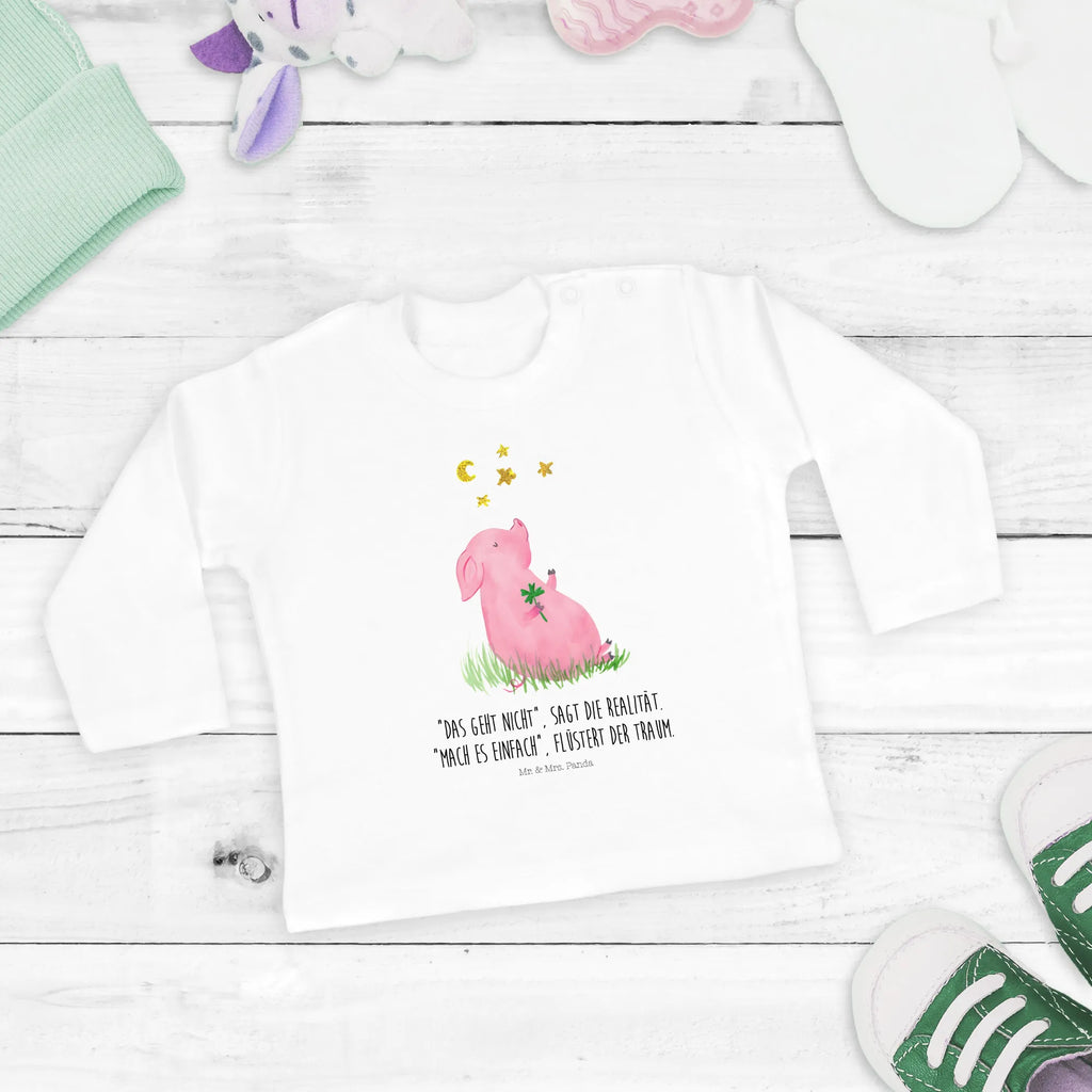 Baby long-sleeve Pig Luck Kleidung, Mädchen, Baby, Langarm, Bio, Jungen, Tiermotive, Gute Laune, lustige Sprüche, Tiere, Glücksschwein. Glück, Sernchen, Glücksbringer, Sterne, Schweinchen, Ziele, Träume, Motivation, Schwein