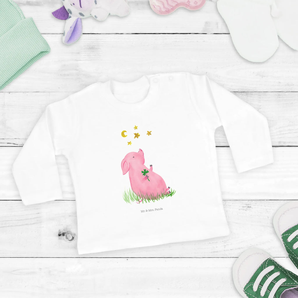 Baby long-sleeve Pig Luck Kleidung, Mädchen, Baby, Langarm, Bio, Jungen, Tiermotive, Gute Laune, lustige Sprüche, Tiere, Glücksschwein. Glück, Sernchen, Glücksbringer, Sterne, Schweinchen, Ziele, Träume, Motivation, Schwein
