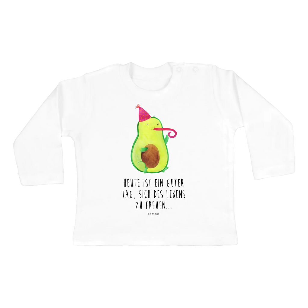 Baby Longsleeve Avocado Partyhupe Jungen, Langarm, Baby, Mädchen, Bio, Kleidung, Avocado, Veggie, Vegan, Gesund, Feier, Gute Laune, Fete, Feierlichkeit, Geburtstag, Party, Tröte