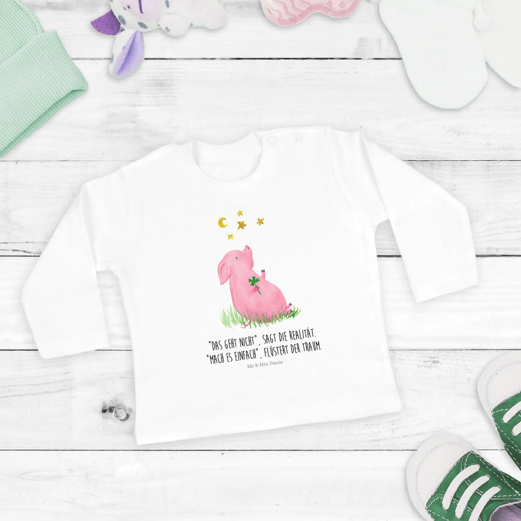 Baby long-sleeve Pig Luck Kleidung, Mädchen, Baby, Langarm, Bio, Jungen, Tiermotive, Gute Laune, lustige Sprüche, Tiere, Glücksschwein. Glück, Sernchen, Glücksbringer, Sterne, Schweinchen, Ziele, Träume, Motivation, Schwein