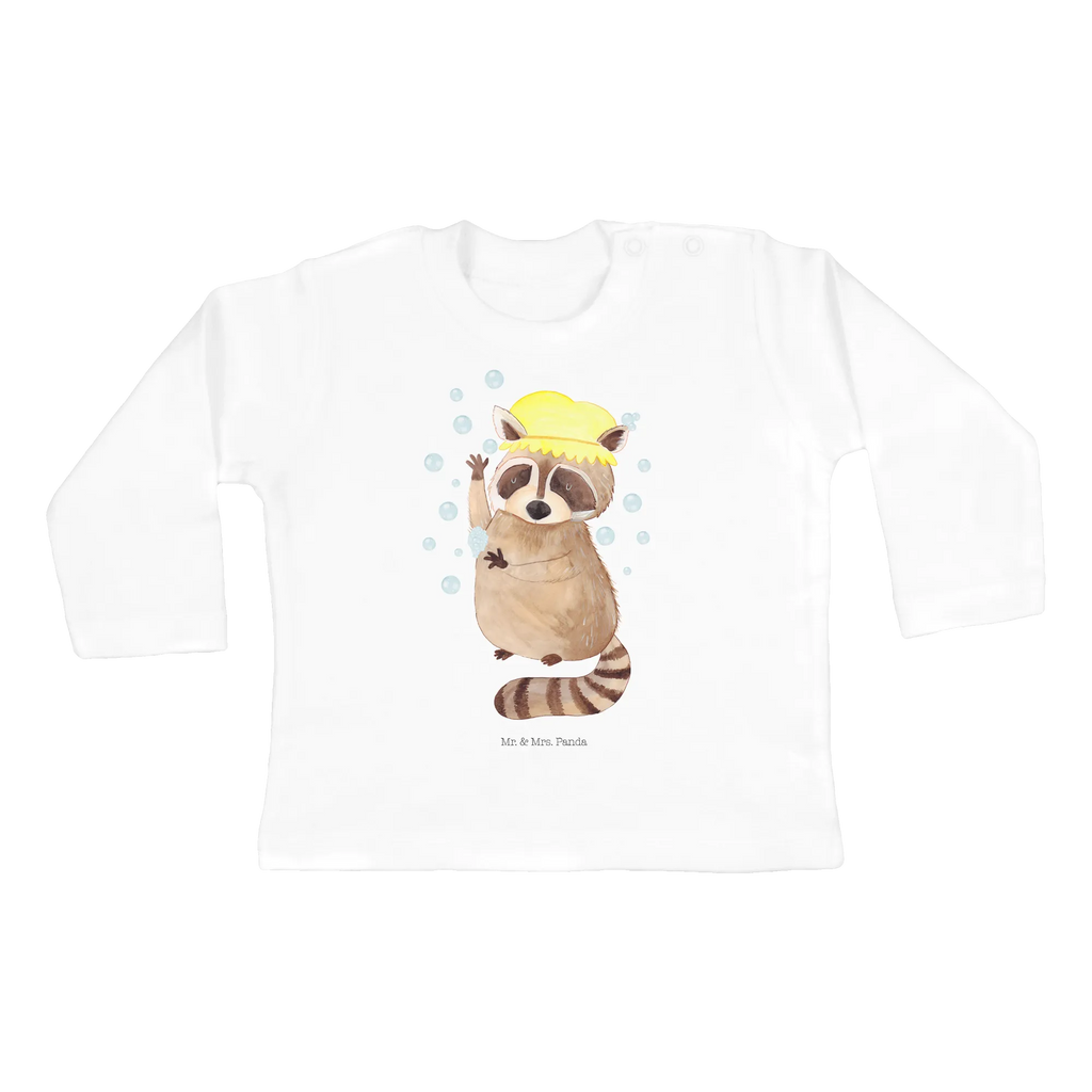 Baby long-sleeve Raccoon Baby Shower, Langarm, Kleidung, Bio, Tiere, Gute Laune, Tiermotive, Lustige Sprüche, Plan, Seifenblasen, Tagträumen, Waschen, Fröhlich, Waschbär