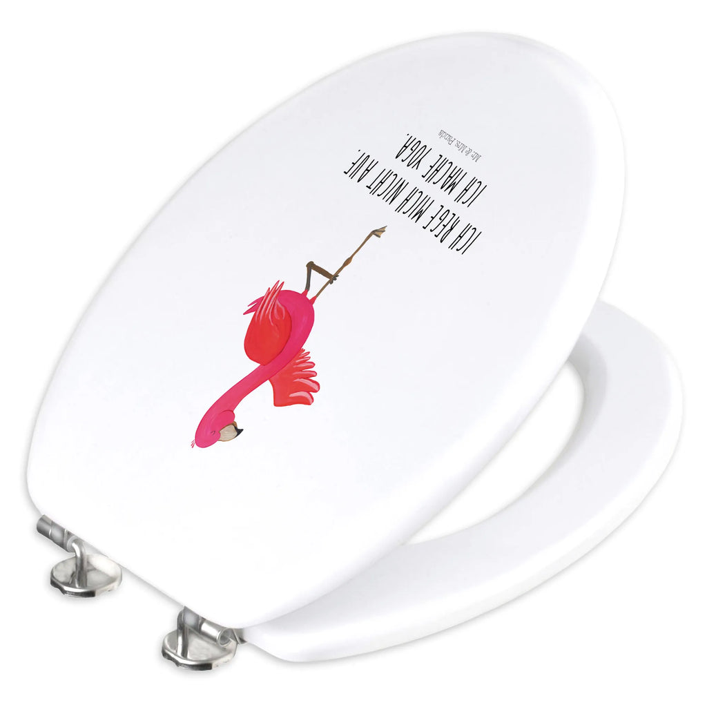 Motiv WC Sitz Flamingo Yoga Klobrille, Toilette, WC-Sitz, Klodeckel, Toilettendeckel, Flamingo, Ärger, Entspannung, Namaste, Vogel, Aufregen, Yoga-Übung, Yoga, Tiefenentspannung, Achtsamkeit