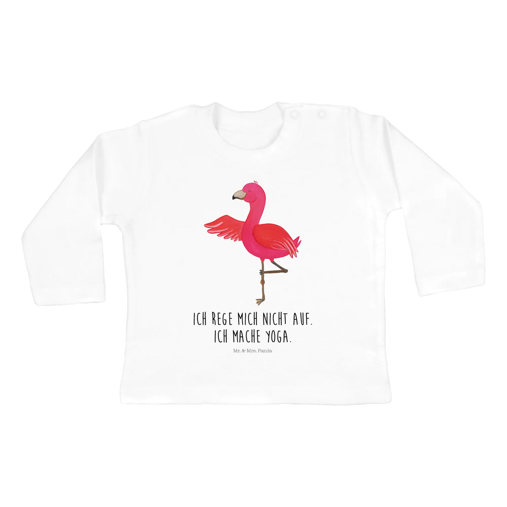 Baby Longsleeve Flamingo Yoga Baby Shower, Langarm, Bio, Kleidung, Flamingo, Aufregen, Yoga, Achtsamkeit, Entspannung, Tiefenentspannung, Vogel, Namaste, Yoga-Übung, Ärger