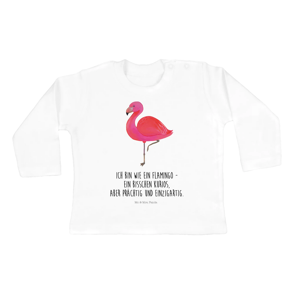 Baby Longsleeve Flamingo classic Bio, Baby Shower, Kleidung, Langarm, Flamingo, Freundin, Selbstliebe, Freundinnen, Sohn, Tochter, Einzigartig, Spruch, Stolz, Ich, für Mich, Außenseiter, Geschwister