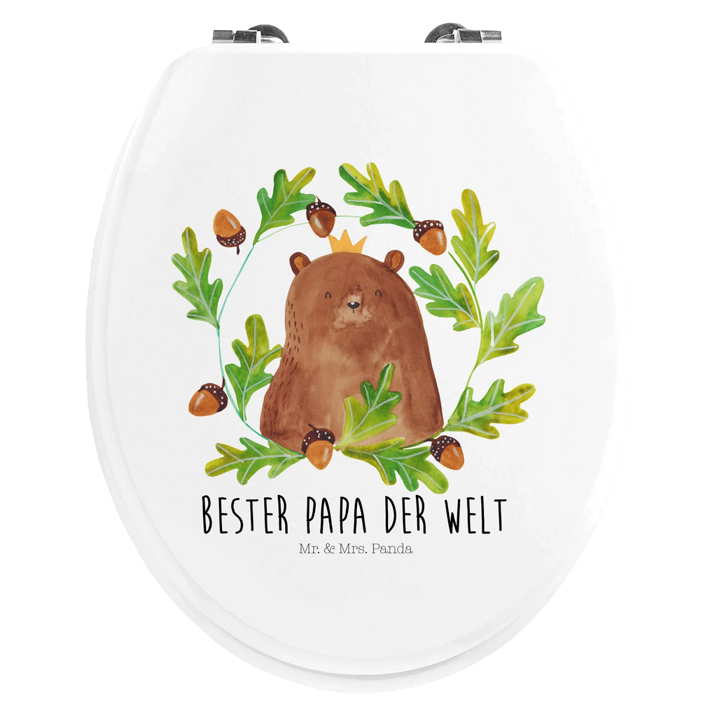 Motiv WC Sitz Bär König Toilette, Klodeckel, WC-Sitz, Toilettendeckel, Klobrille, Bär, Teddy, Teddybär, bester Papa, Papa Bär, weltbester Papa, Vater, bester Vater, Papi, Daddy, Vatertag, Dad, Papa