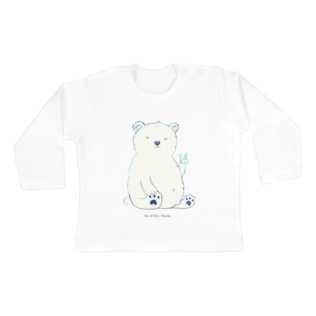 Baby long-sleeve Icebear Lazy Baby Shower, Langarm, Bio, Kleidung, Teddy, Bär, Teddybär, Faul, Relaxen, Eisbär, Arbeit, Homeoffice, Entspannen, Nordpol, Büro, Arbeitsplatz, Bürojob