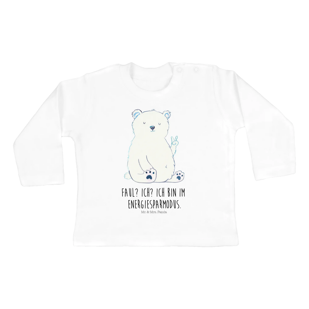 Baby long-sleeve Icebear Lazy Baby Shower, Langarm, Bio, Kleidung, Teddy, Bär, Teddybär, Faul, Relaxen, Eisbär, Arbeit, Homeoffice, Entspannen, Nordpol, Büro, Arbeitsplatz, Bürojob