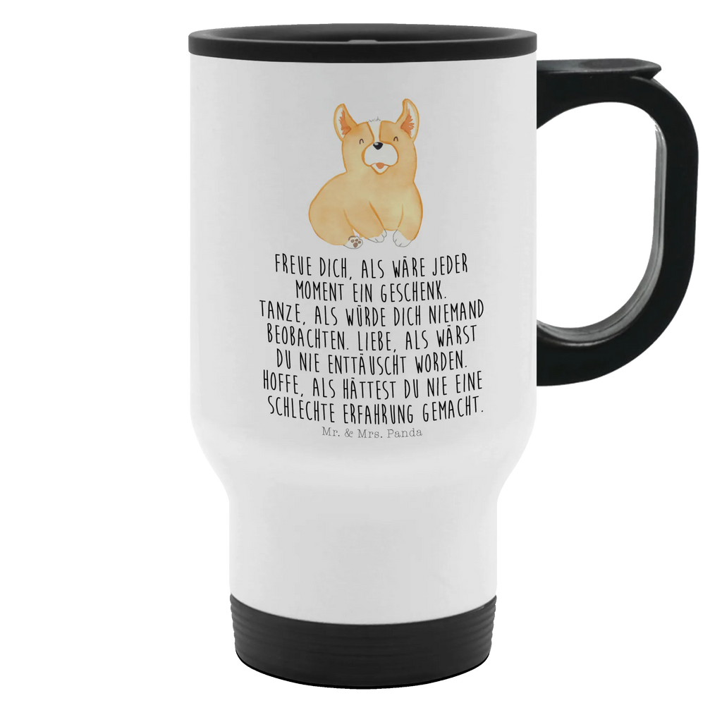 Kubek termiczny Corgi Pies, motyw psa, zwierzę domowe, rasa psa, miłośnik zwierząt, właściciel psa, powiedzenia