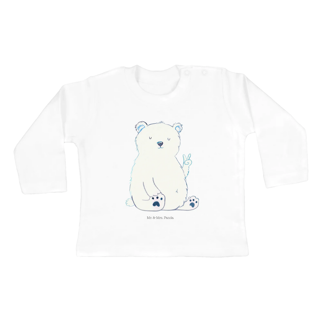 Baby long-sleeve Icebear Lazy Baby Shower, Langarm, Bio, Kleidung, Teddy, Bär, Teddybär, Faul, Relaxen, Eisbär, Arbeit, Homeoffice, Entspannen, Nordpol, Büro, Arbeitsplatz, Bürojob
