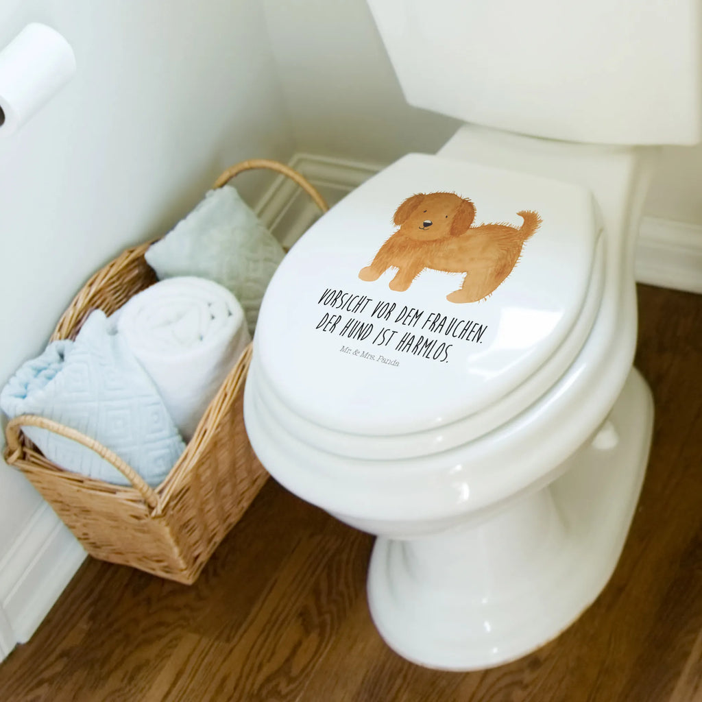 Motiv WC Sitz Hund flauschig Klodeckel, Toilettendeckel, WC-Sitz, Klobrille, Toilette, Hund, Hundemotiv, Haustier, Hunderasse, Tierliebhaber, Hundebesitzer, Sprüche, Frauchen, Hunde, Hundemama, Hundeliebe