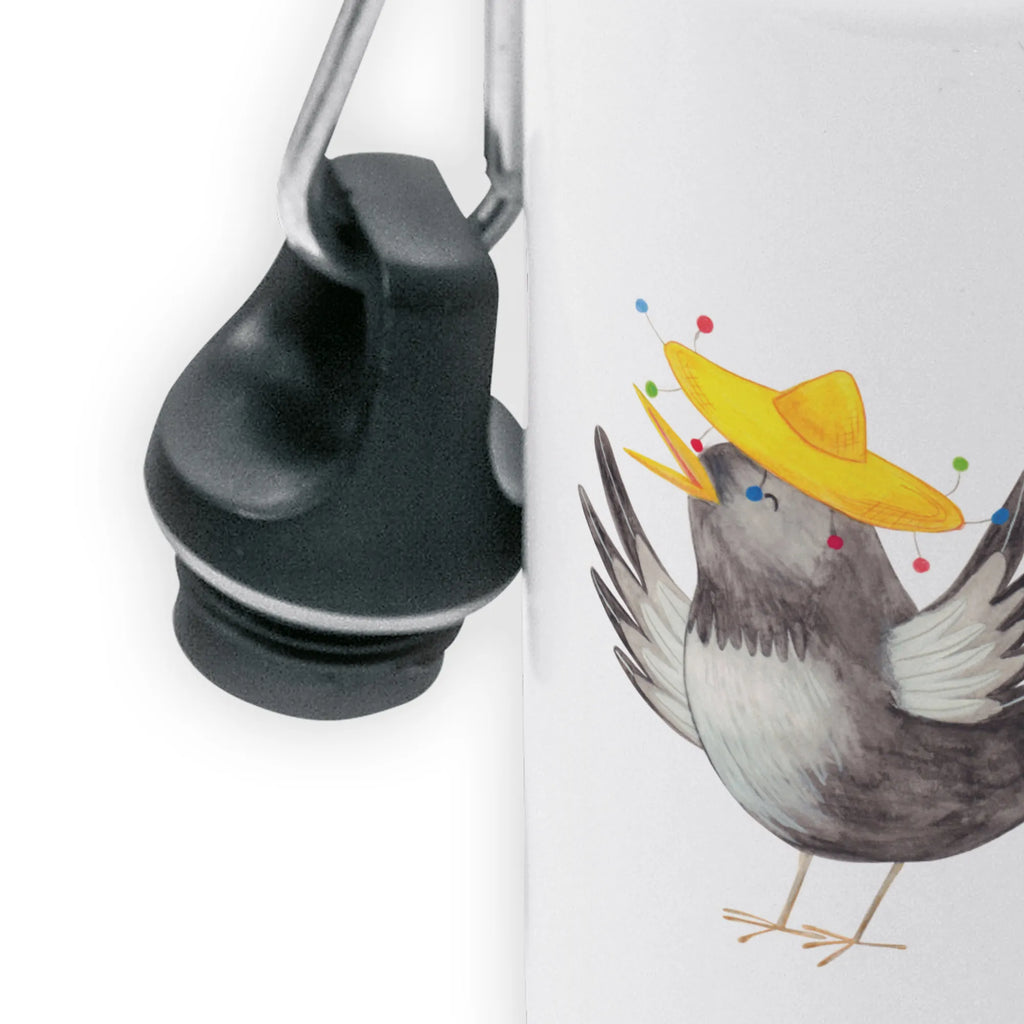 Kids drinks bottle Crow sombrero Kids, Kindergarten bottle, Primary school, Drinking bottle, Bottle, Children's bottle, Children, small animals, cute, funny, cute animal motives, hand drawn, small world, funny sayings, good mood, happy, gifts, gift ideas, special gifts, animal lover, card, Magpie, Motivation, Raven, Happiness Saying, Bird, Birds, Saying positive, Be happy